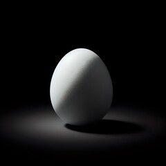 egg on black background