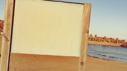 Empty board on spanish beach