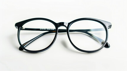 glasses on white background