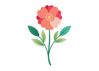 floral flowers minimal isolated flat vector pro collection illustration on white background.