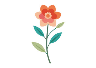 floral flowers minimal isolated flat vector pro collection illustration on white background.
