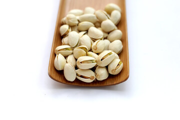 Roasted salted pistachios, delicious snack