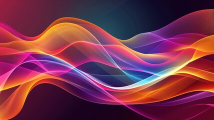 A vibrant and colorful wave pattern featuring flowing lines in shades of pink, orange, and blue, perfect for digital backgrounds.