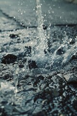 Water Pouring From Fire Hydrant
