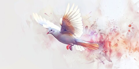 Fototapeta premium White bird in flight