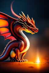 Obraz premium chinese dragon statue in chinese temple