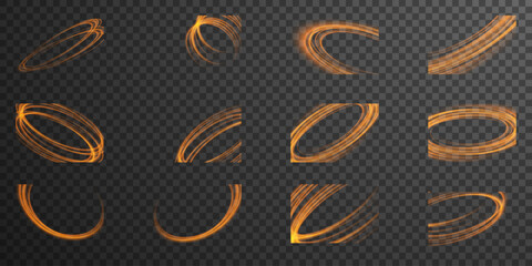 Neon ring. Glowing circle. Glow effect. Round light frame. abstract light lines of movement and speed. Abstract light lines of movement and speed. light green ellipse.