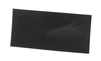 Blank black cardboard price tag isolated on white background
