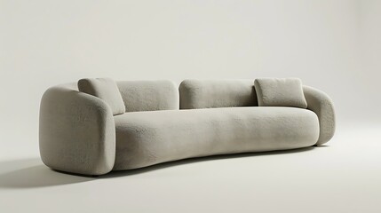 Naklejka premium Modern sofa with a smooth, seamless finish 