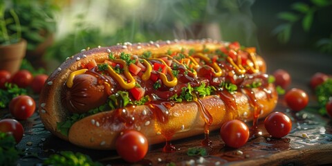 National Hot Dog Day hot dogs with toppings, September 10th