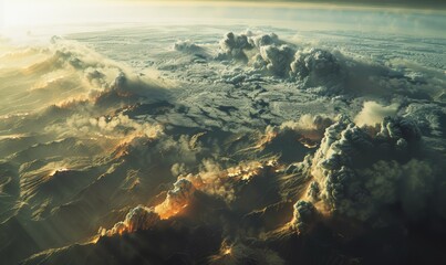 Noxious gases blanket the poisoned planet, a grim reminder of environmental collapse