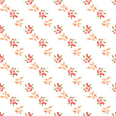 Seamless watercolor floral pattern. Autumn. Pattern for fabric. Home textiles. Tablecloth. Watercolor. Texture. Scrapbooking. Flowers Autumn. Spring.