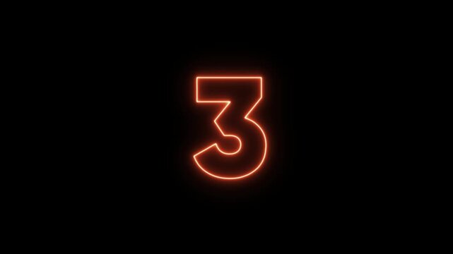 Count Down. 123 Start. Neon Letters. Neon Text. Neon Sign. Glowing Text. Countdown Timer Animation. Fire Countdown Numbers. 4K Video