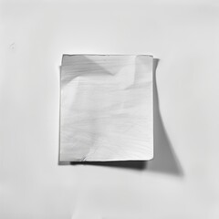 Crumpled Blank Sheet of Paper on a Surface