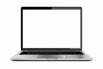 Isolated laptop mockup without background with blank screen. Stock royalty free .
