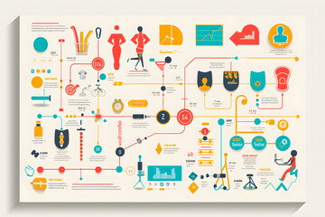 Comprehensive Weekly Exercise Routine Chart with Motivational Tips and Clear Daily Activity Segments