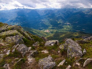Obraz premium hiking the GR20 trail corsica island france