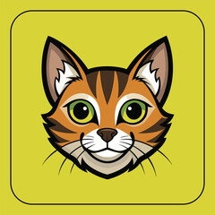 Modern Minimalistic Cat Drawing
