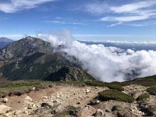 hiking the GR20 trail corsica island france