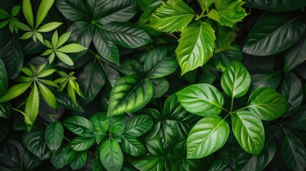 Lush green herb leaves are closely packed, showcasing their vibrant color and texture under soft natural light