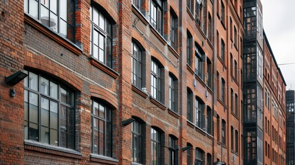 Obraz premium Adaptive reuse project, converting an old industrial building into modern apartments and office spaces