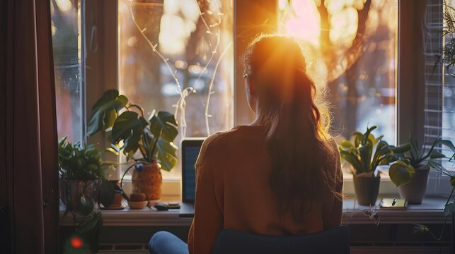 Woman attending an online therapy session, Mental health, Accessible mental health support