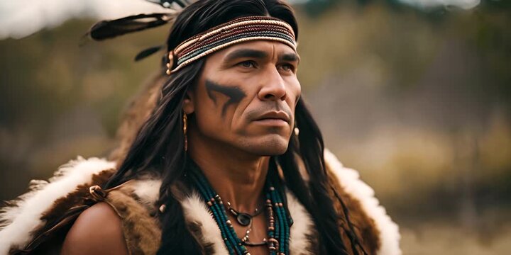 Video of a Native American man.