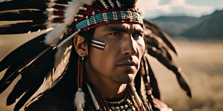 Video of a Native American man.