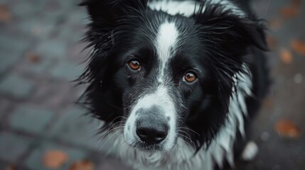 Fototapeta premium Border Collie on a walk