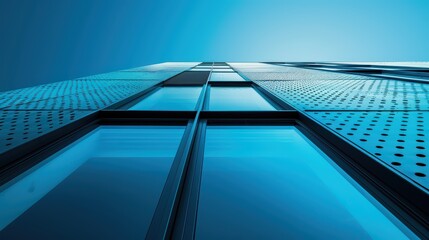 Obraz premium An urban building with a dynamic, asymmetrical facade