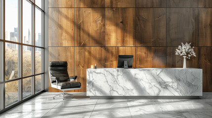Blank poster in light modern loft