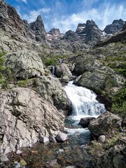 Obraz premium hiking the GR20 trail corsica island france