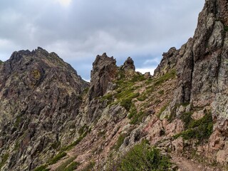 hiking the GR20 trail corsica island france