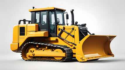 Obraz premium Bulldozer icon symbol logo on white background. Generative AI