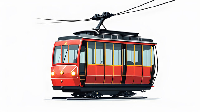 recommend clip art: Cable car gondola icon symbol logo on white background. Generative AI