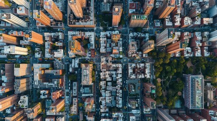 Obraz premium A cityscape with mixed-use developments, highlighting the integration of residential