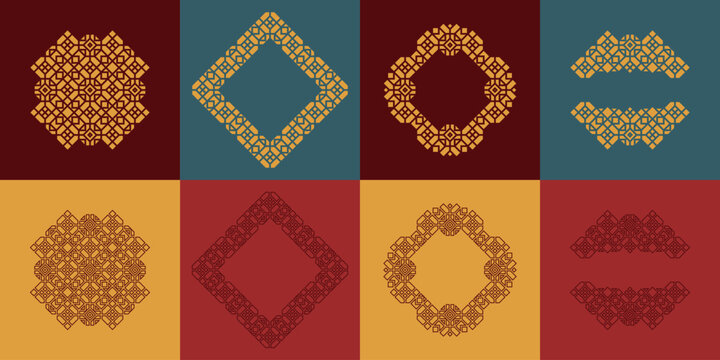 Oriental Stroke Ornament for Islamic Theme or Wedding Invitation