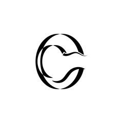 letter c logo template that is unique and simple
