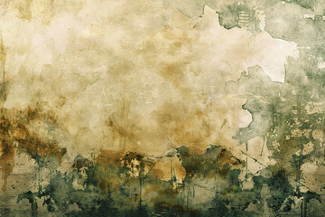 A painting of a cloudy sky with a few trees in the background