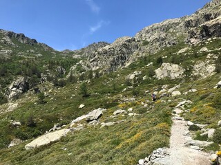 hiking the GR20 trail corsica island france