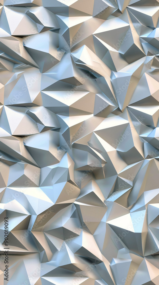 Aufkleber seamless pattern with a modern style, formed by silver polygons