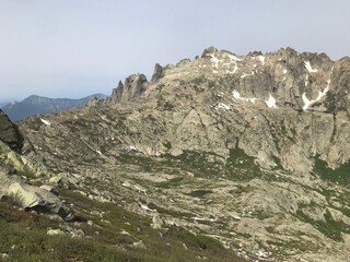 Fototapeta premium hiking the GR20 trail corsica island france
