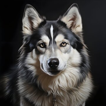 husky dog portrait