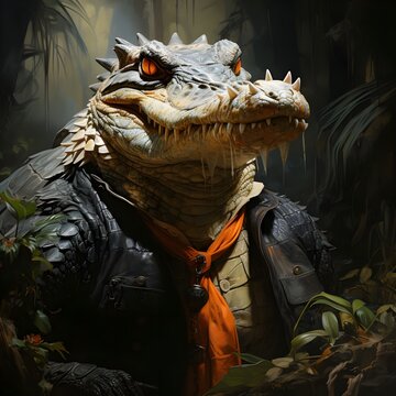 crocodile portrait