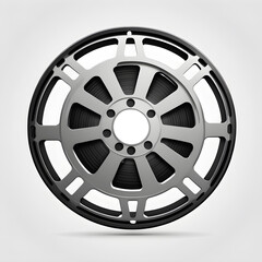 Obraz premium Film reel icon theme symbol logo on white background. Generative AI
