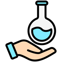 Lab Flask lineal multi color icon, use for modern concept, UI or UX kit, web and app development