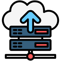 Cloud lineal multi color icon, use for modern concept, UI or UX kit, web and app development