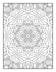 Mandala Coloring Pages. Seamless vector pattern. Black and white linear drawing. Mandala Coloring Book For Adult. Mandala Coloring Book. coloring page for children and adults. 