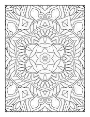 Mandala Coloring Pages. Seamless vector pattern. Black and white linear drawing. Mandala Coloring Book For Adult. Mandala Coloring Book. coloring page for children and adults. 
