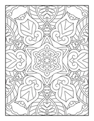 Mandala Coloring Pages. Seamless vector pattern. Black and white linear drawing. Mandala Coloring Book For Adult. Mandala Coloring Book. coloring page for children and adults. 